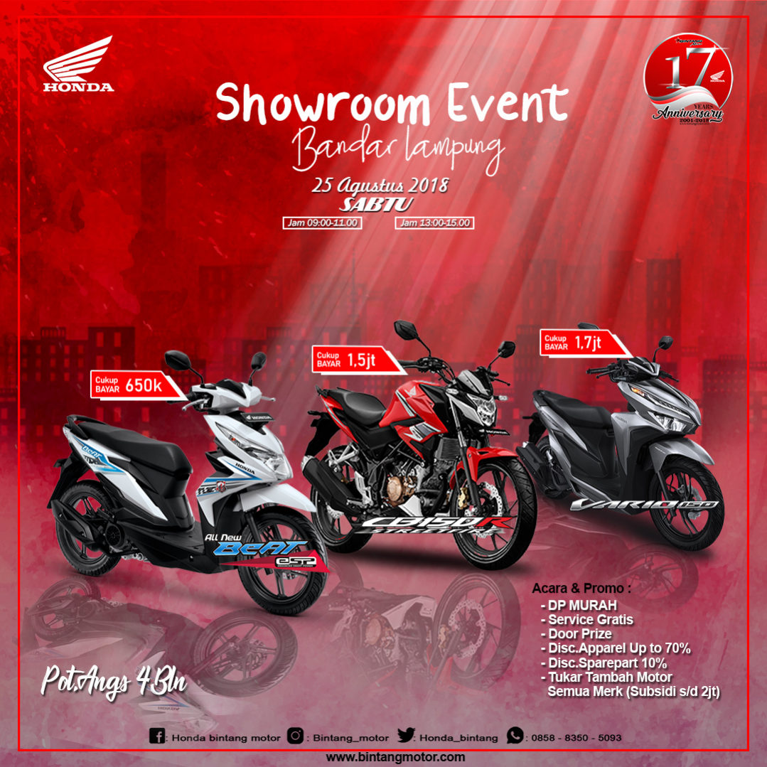  Showroom  Event Bandar Lampung  25 Agustus 2018 Honda 