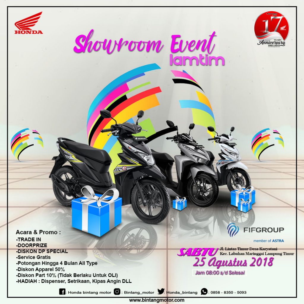 Showroom Event Lampung Timur 25 Agustus 2018
