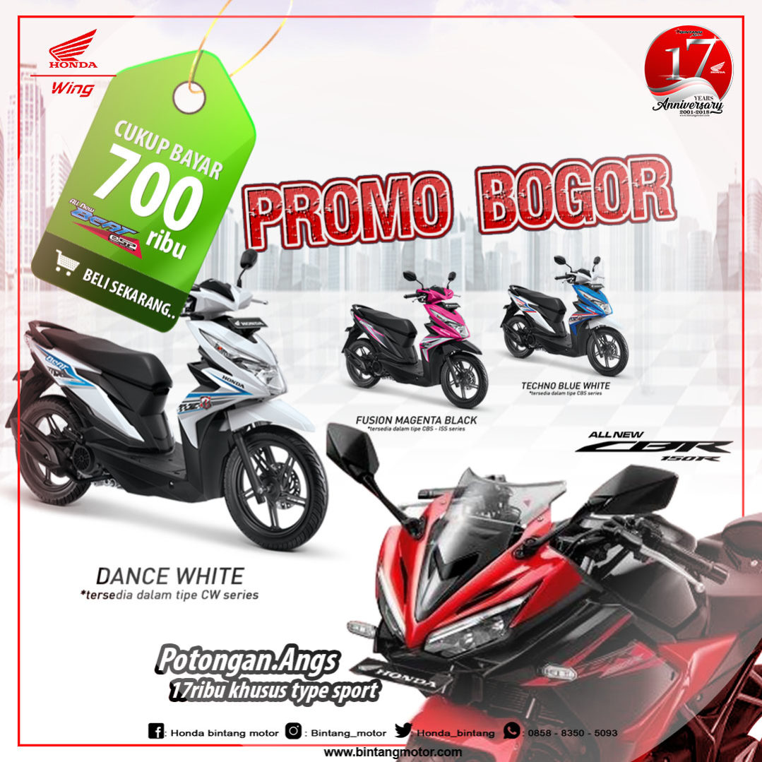 Promo Bintang Motor  Bogor  September 2018 Honda Bintang Motor 