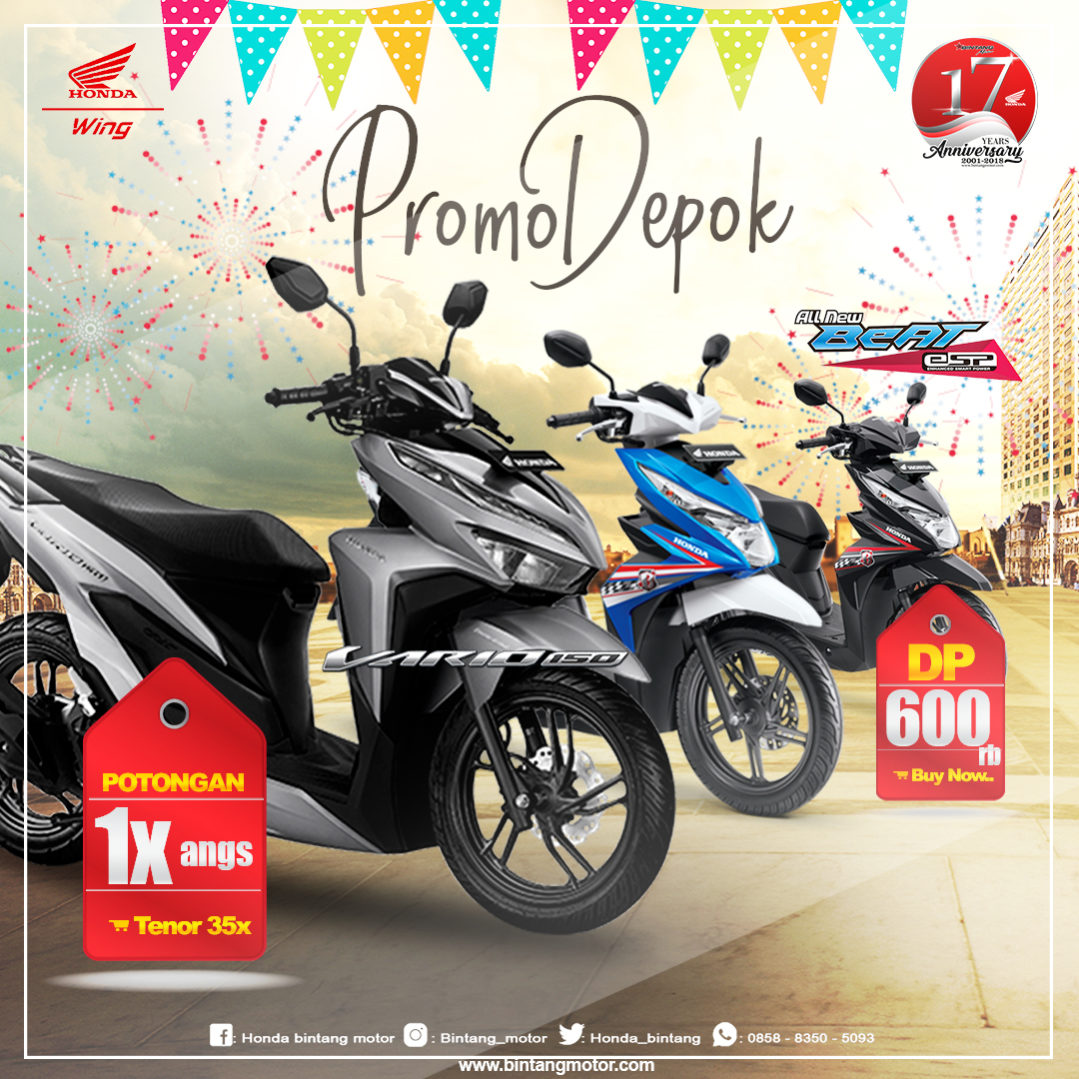 Promo Bintang Motor  Depok  September 2018 Honda  Bintang Motor 