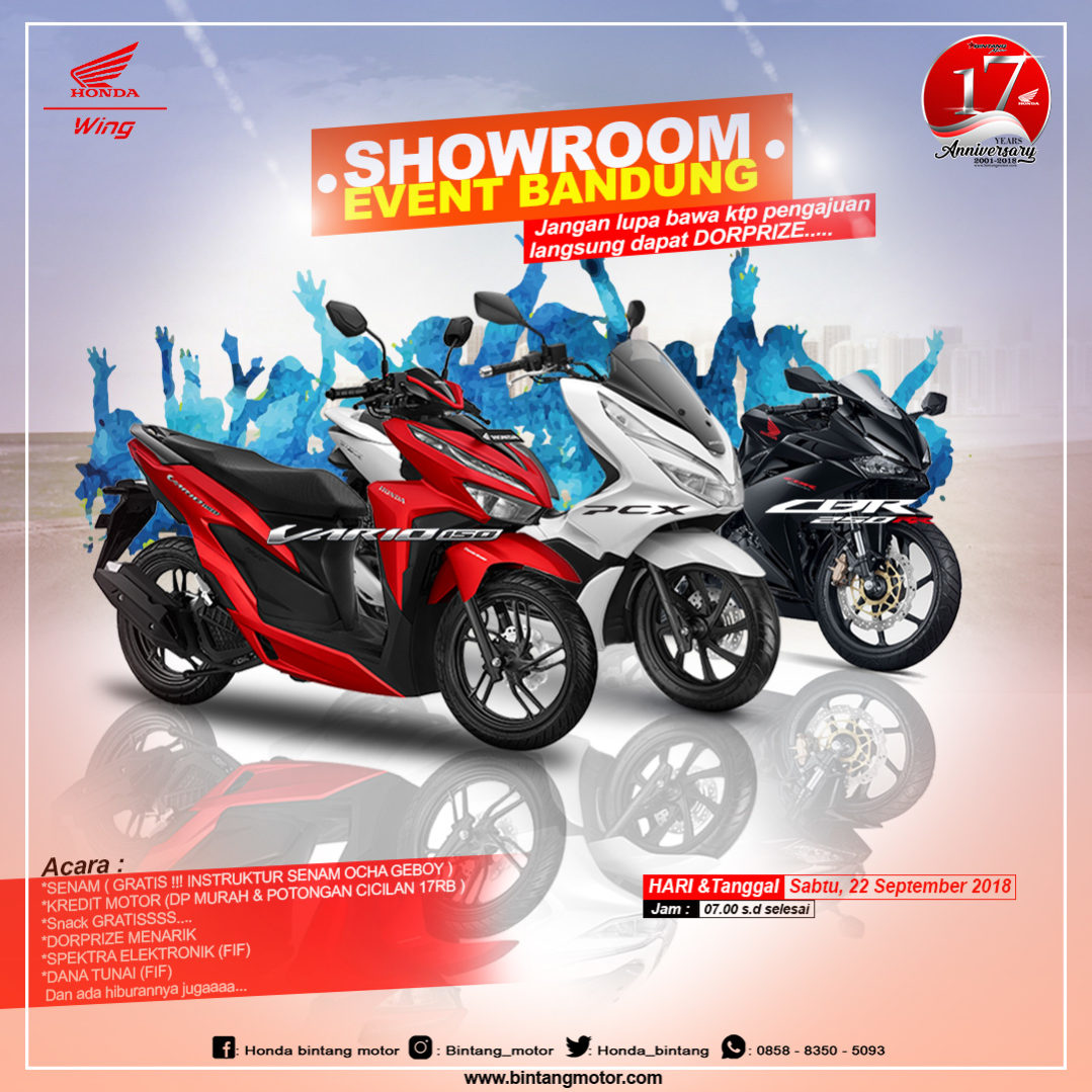 Showroom Event Bandung  September 2022 Honda Bintang  Motor 