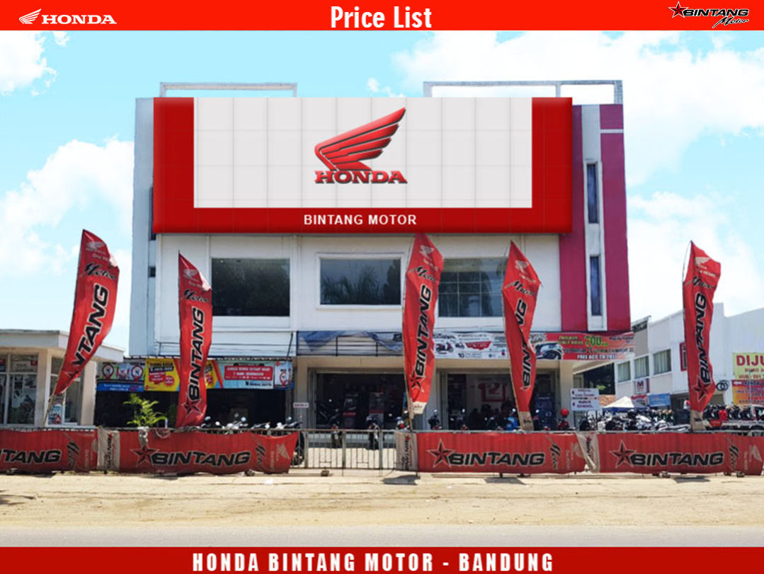 Price List Honda Bintang Motor Bandung Honda Bintang Motor