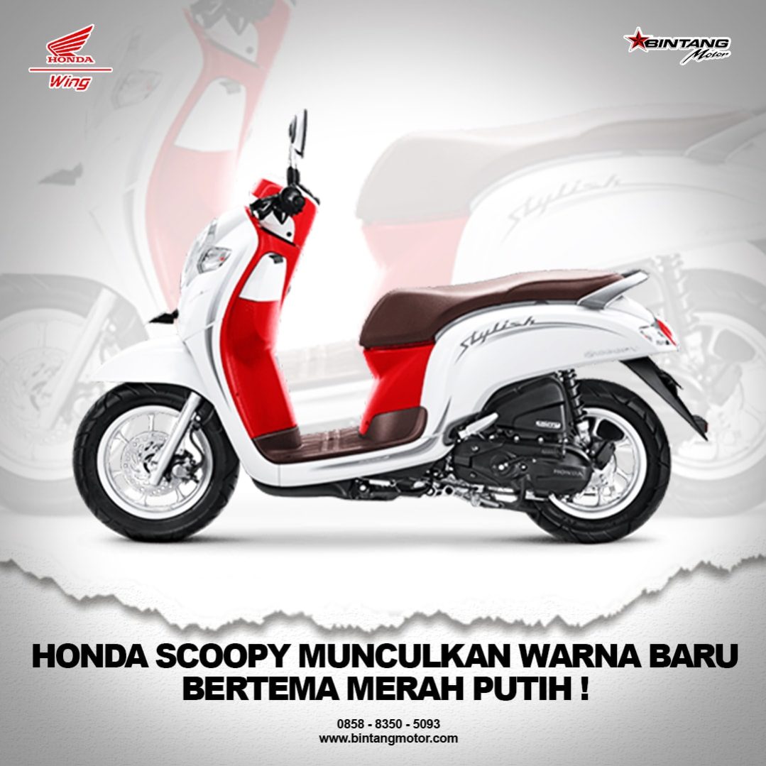 Honda Scoopy  Munculkan Warna  Baru  Bertema Merah Putih 