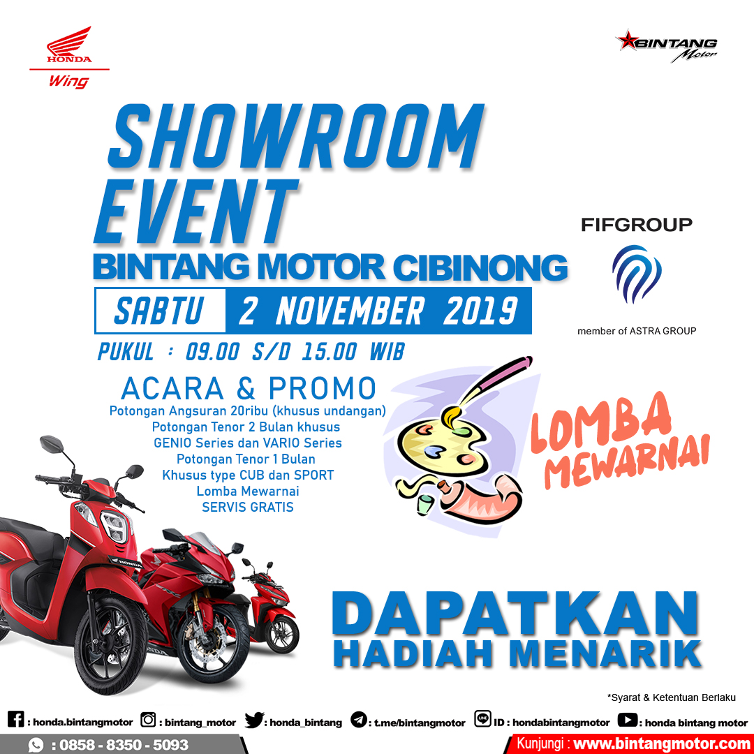  Showroom  Event Bintang Motor  Cibinong  Honda Bintang Motor 