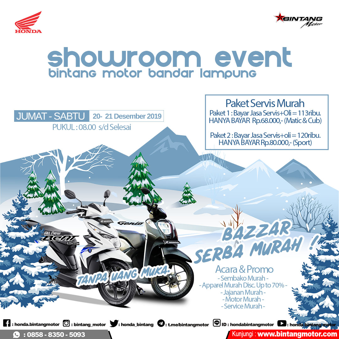  Showroom  Event Bintang Motor  Bandar Lampung  Desember 2019 