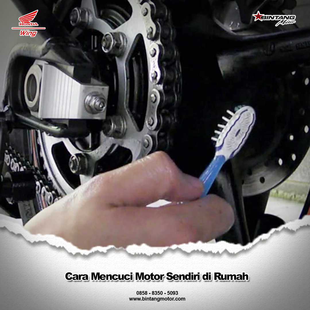  Cara  Mencuci Motor Sendiri  di  Rumah  Honda Bintang Motor