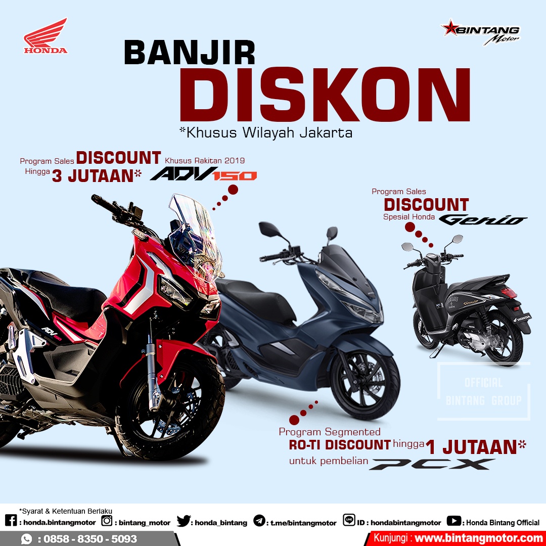 Banjir Diskon  Bintang Motor Jakarta Juni  2021  Honda  