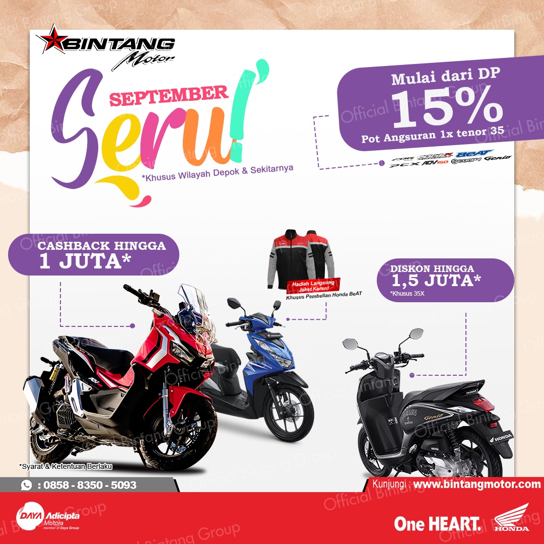September Seru Bintang Motor Depok 2020 - Honda Bintang Motor