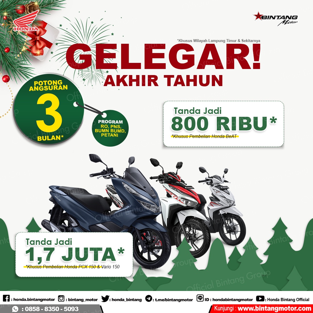 Gelegar Akhir Tahun Bintang Motor Lampung Timur 2020 Honda Bintang Motor