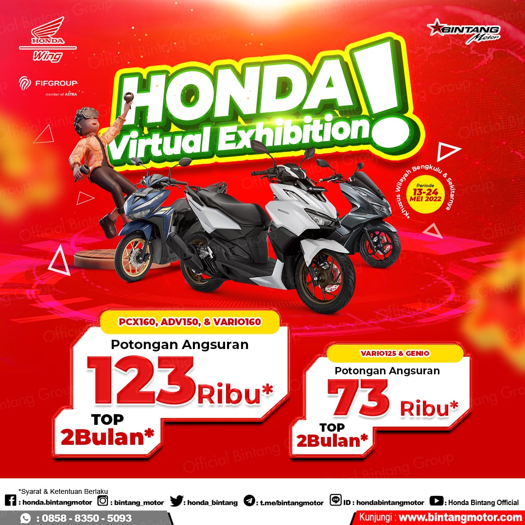 Honda Virtual Exhibtion, Bintang Motor Bengkulu Mei 2022 - Honda ...