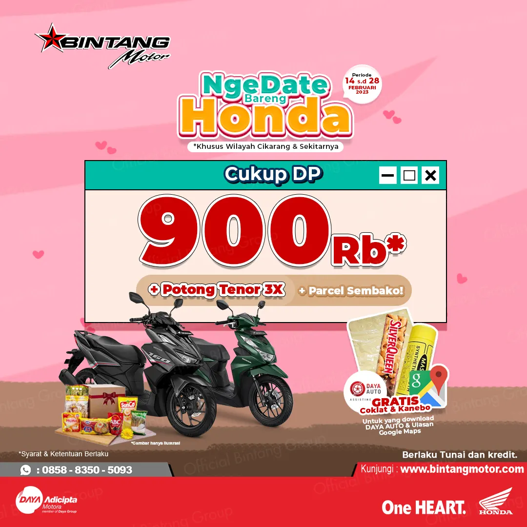 PROMO NgeDATE Bintang Motor Cikarang Februari 2023 - Honda Bintang Motor