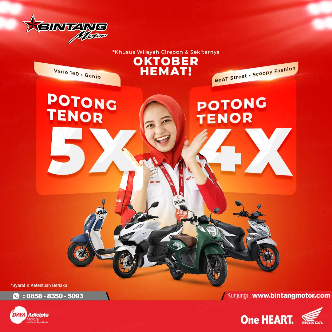 Promo Hemat Honda Bintang Motor Cirebon Oktober 2023 Honda Bintang Motor