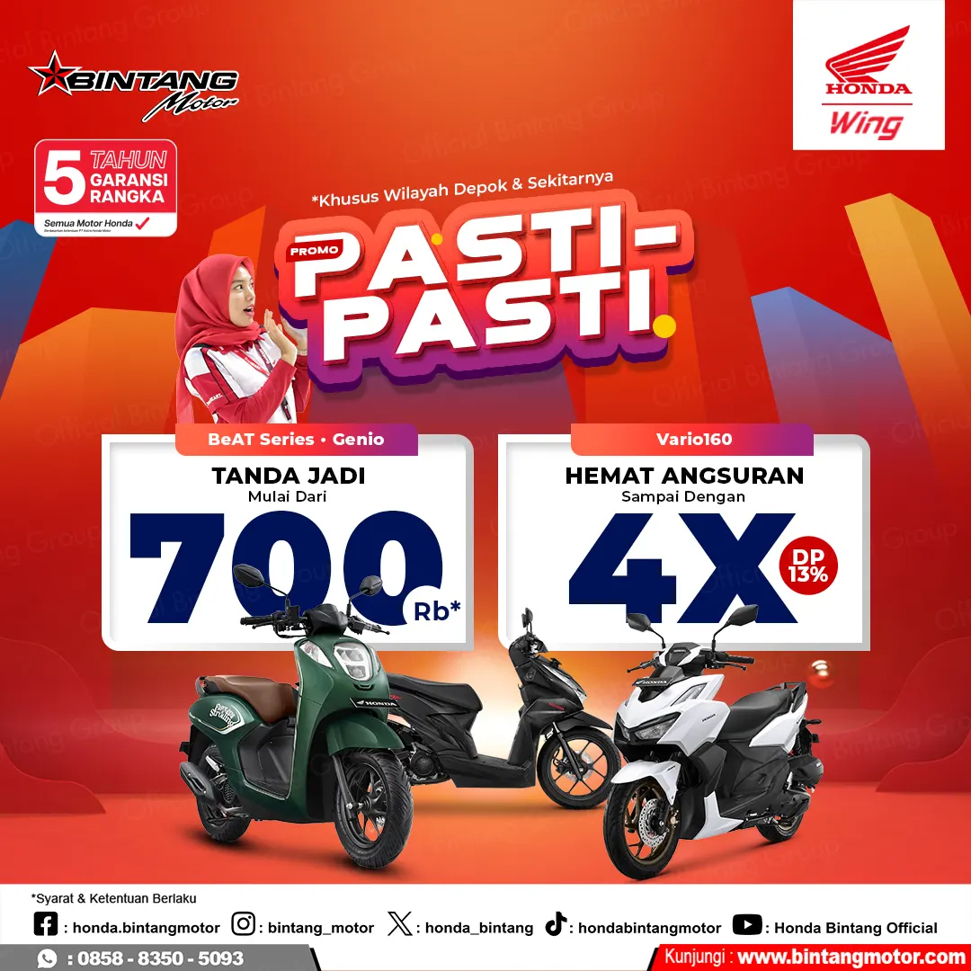 Pasti Promo Honda Bintang Motor Depok November 2023 - Honda Bintang Motor