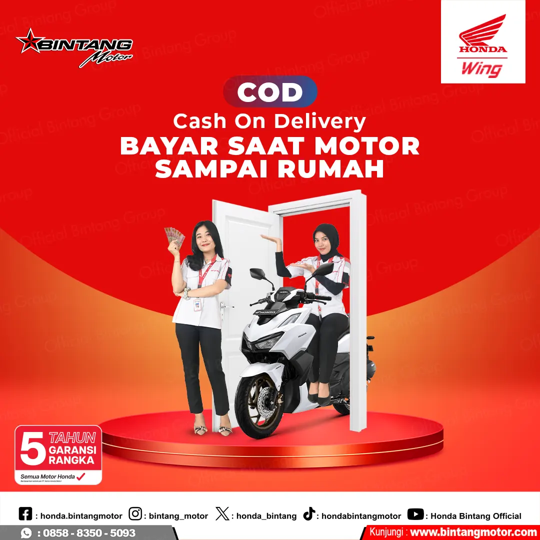 Terobosan Dari Honda, Beli Motor Baru Sekarang Bisa COD!