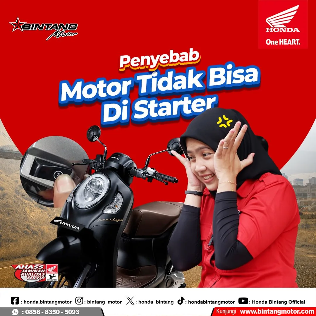 5 Penyebab Motor Tidak Bisa di Starter, Tak Melulu Soal Aki!