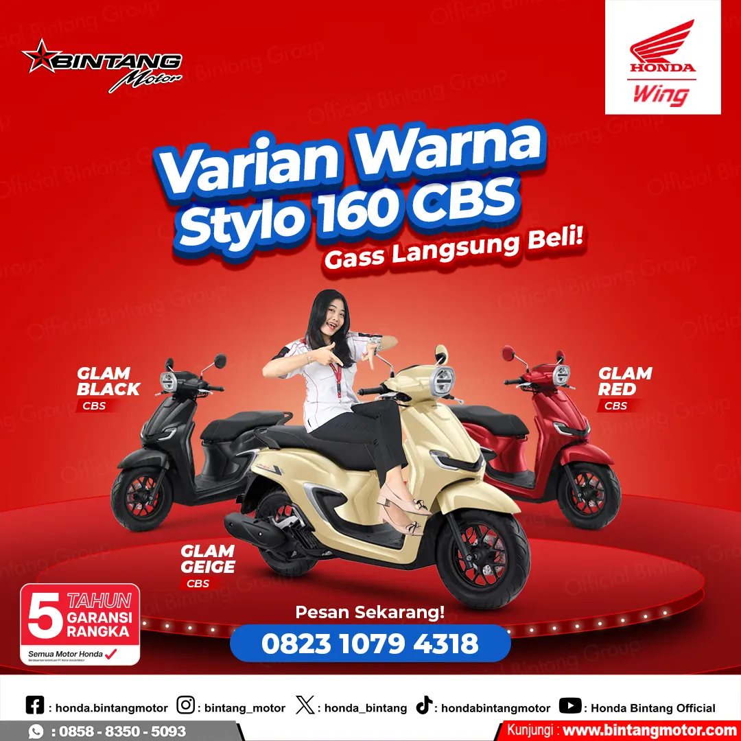 Ada 6 Warna Honda Stylo 160 Terbaru, Mana yang Paling Ikonik?