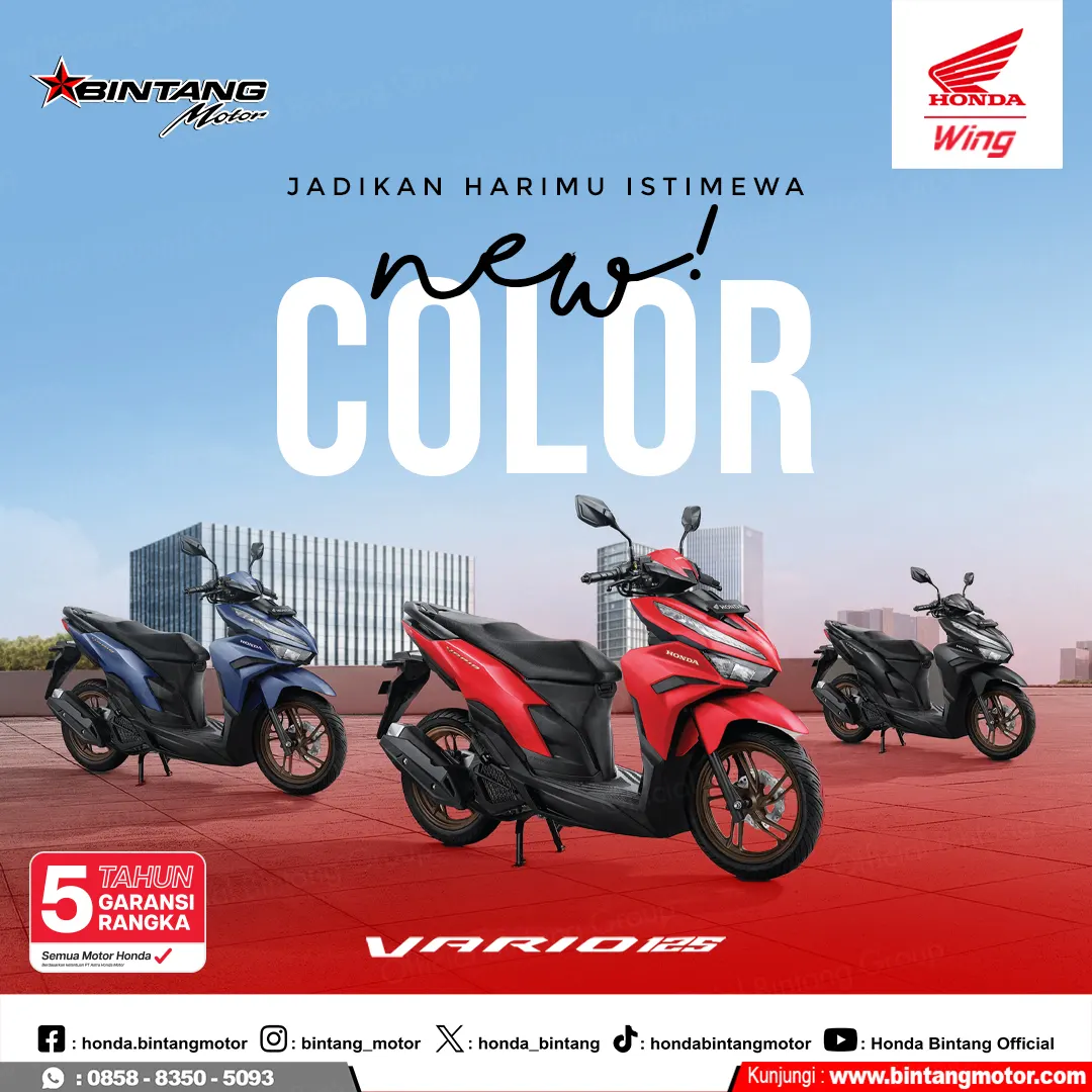 Semakin Cakep, Ini 5 Warna Baru Honda Vario 125!