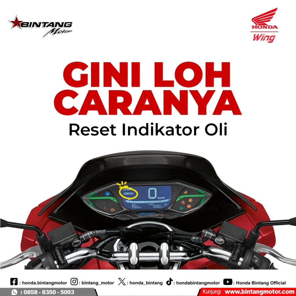 Reset indikator oil change pada spidometer