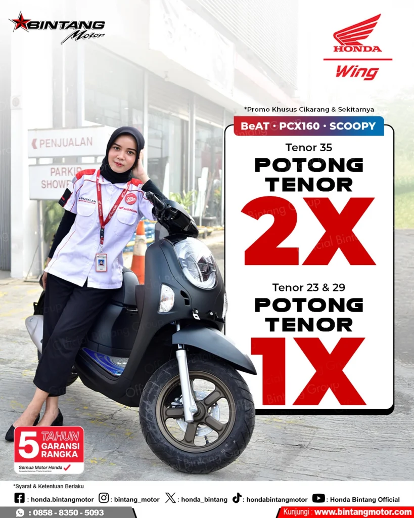 Promo Potong Tenor Motor Honda – Bintang Motor Cikarang