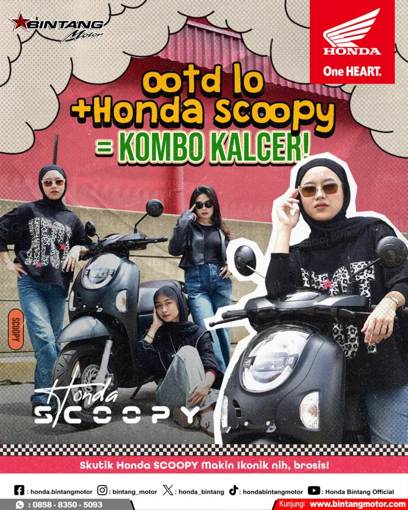 Desain dan Fitur Baru Honda Scoopy: LED Headlight, Velg Retro, dan Digital Panel Meter.