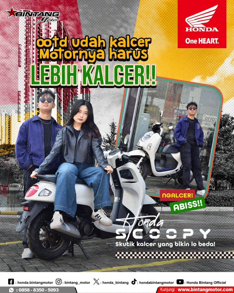 OOTD Udah Kalcer, Motornya Harus Lebih Kalcer! Honda Scoopy makin kece dan modern.