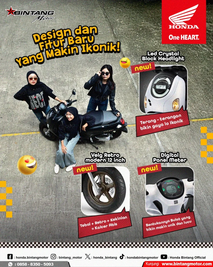 OOTD Lo + Honda Scoopy = Kombo Kalcer – Skutik ikonik Honda dari Bintang Motor.