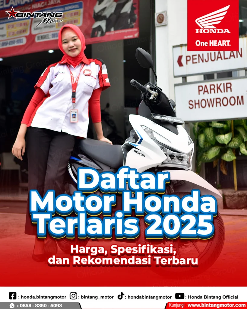 Motor Honda terlaris 2025 lengkap dengan harga dan spesifikasi