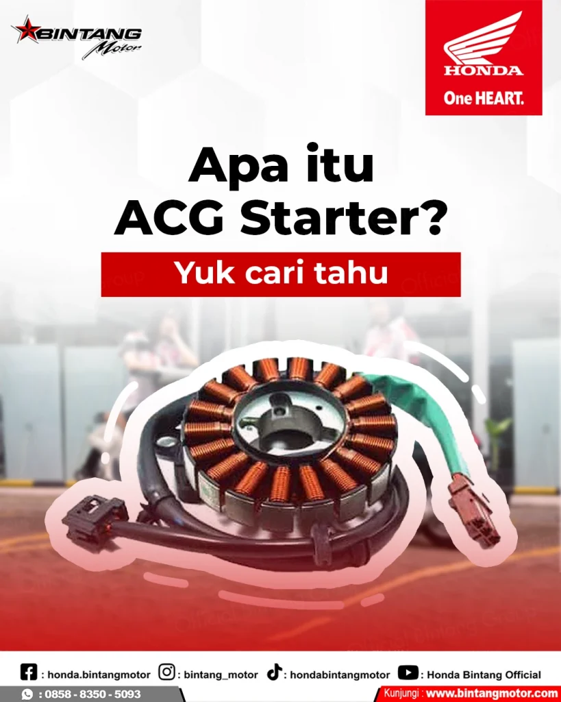 Ilustrasi sistem ACG Starter pada mesin motor Honda modern