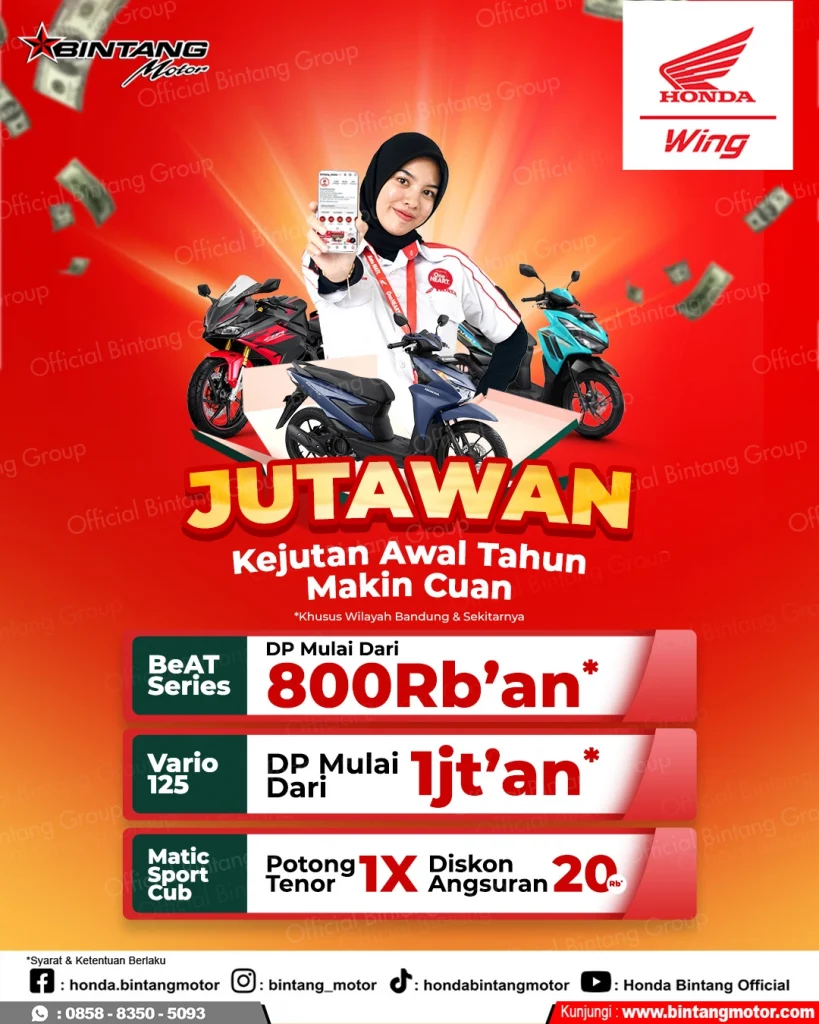 Promo Motor Honda Bandung Januari JUTAWAN Beat Vario dan CBR150RR