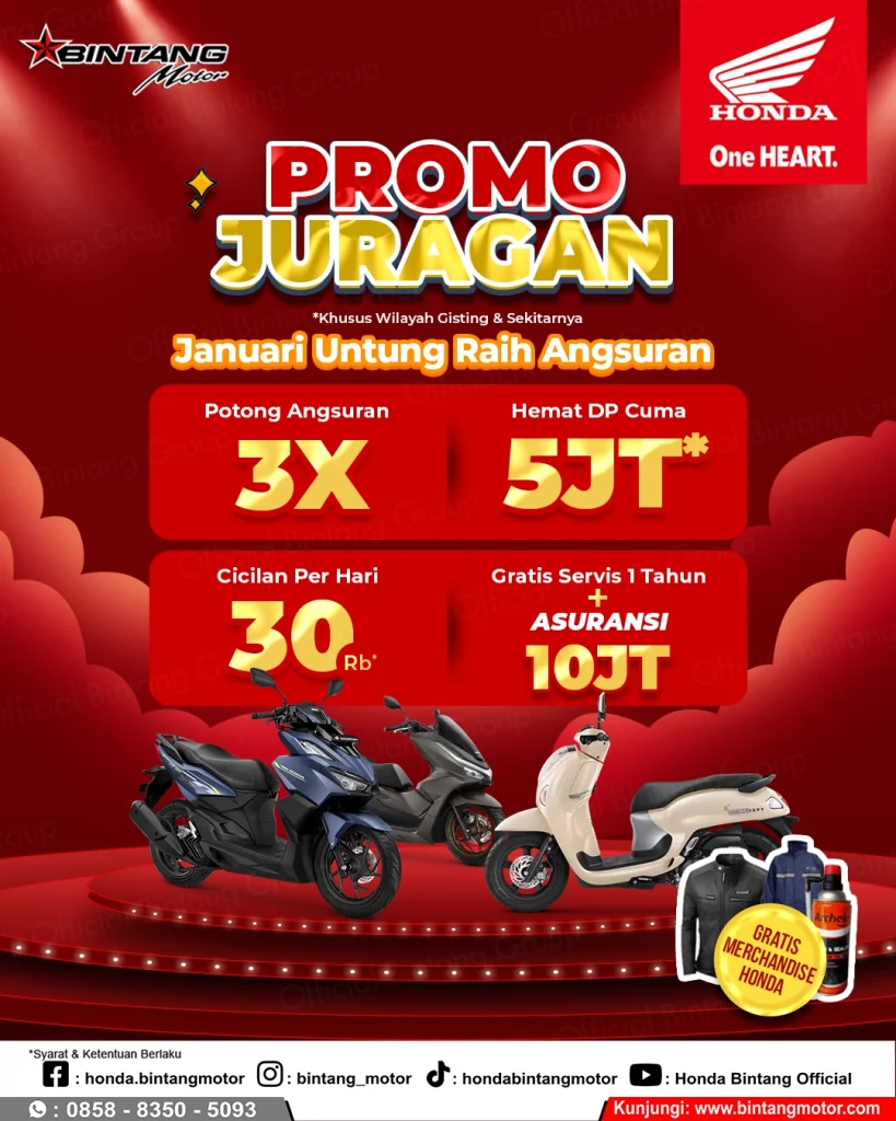 Promo Motor Honda Gisting Januari Vario 125 ADV dan Beat