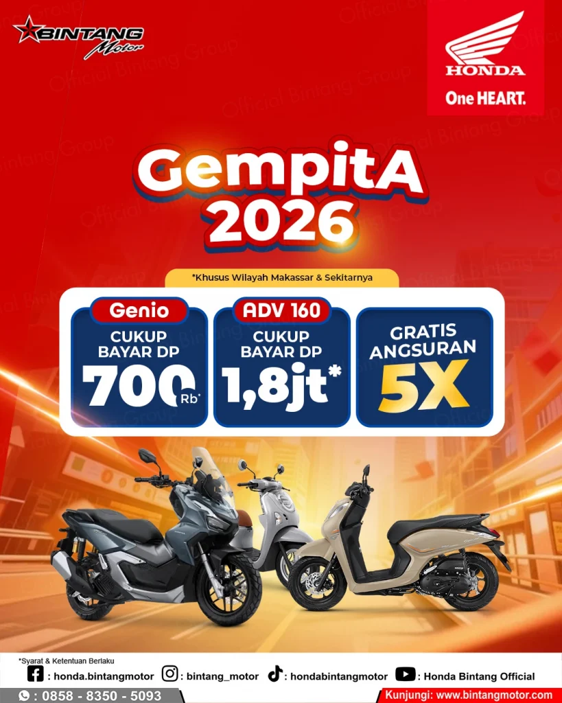 Promo Motor Honda Makassar Januari 2026 Genio ADV 160 dan Scoopy