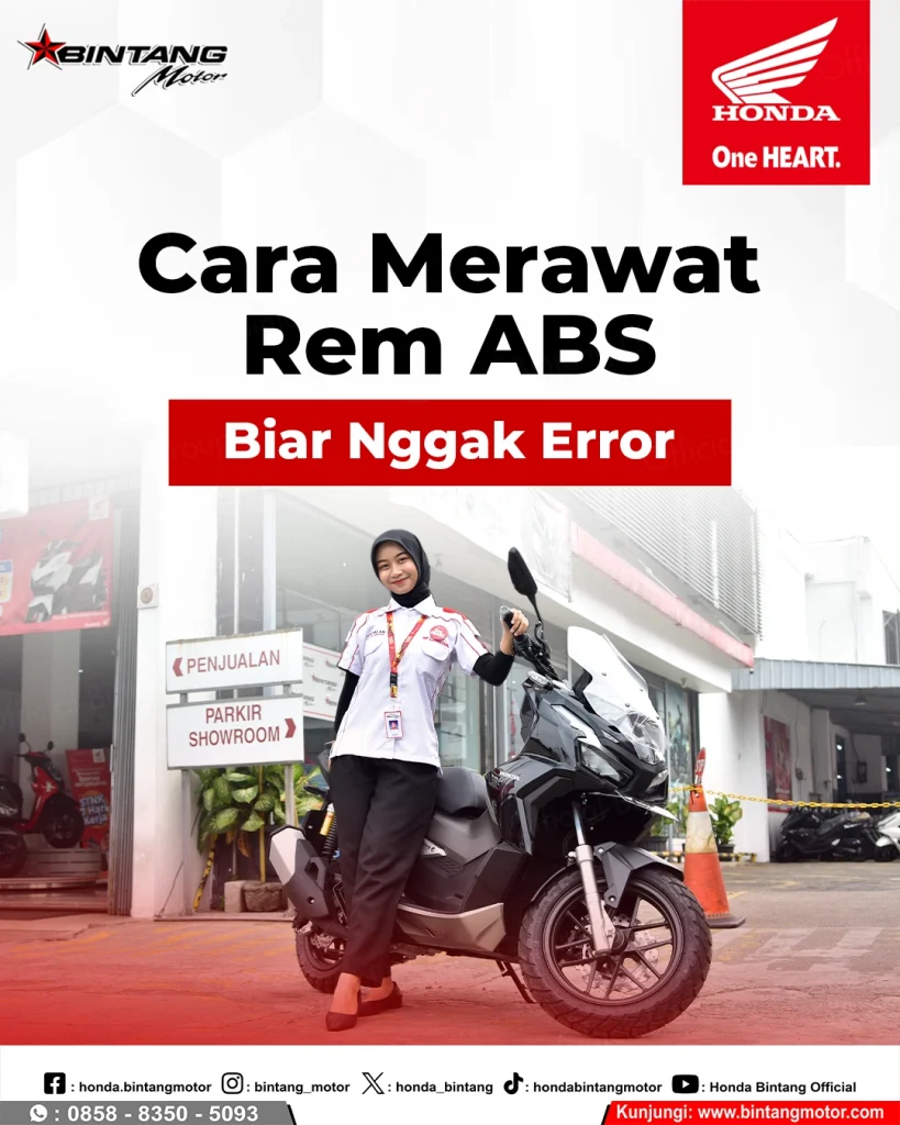 Sistem rem ABS pada motor Honda untuk keselamatan berkendara