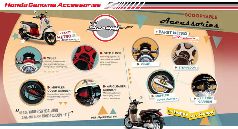  Aksesoris Motor Honda Scoopy FI Bintang Motor 