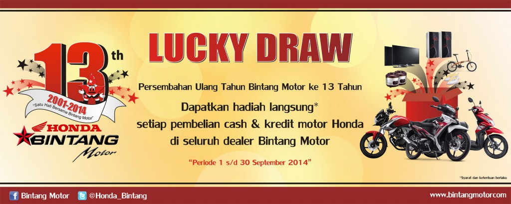 Banner Promo Lucky Draw Bintang Motor