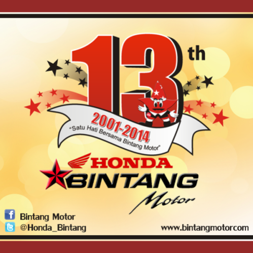 Anniversary ke 13 Tahun Bintang Motor